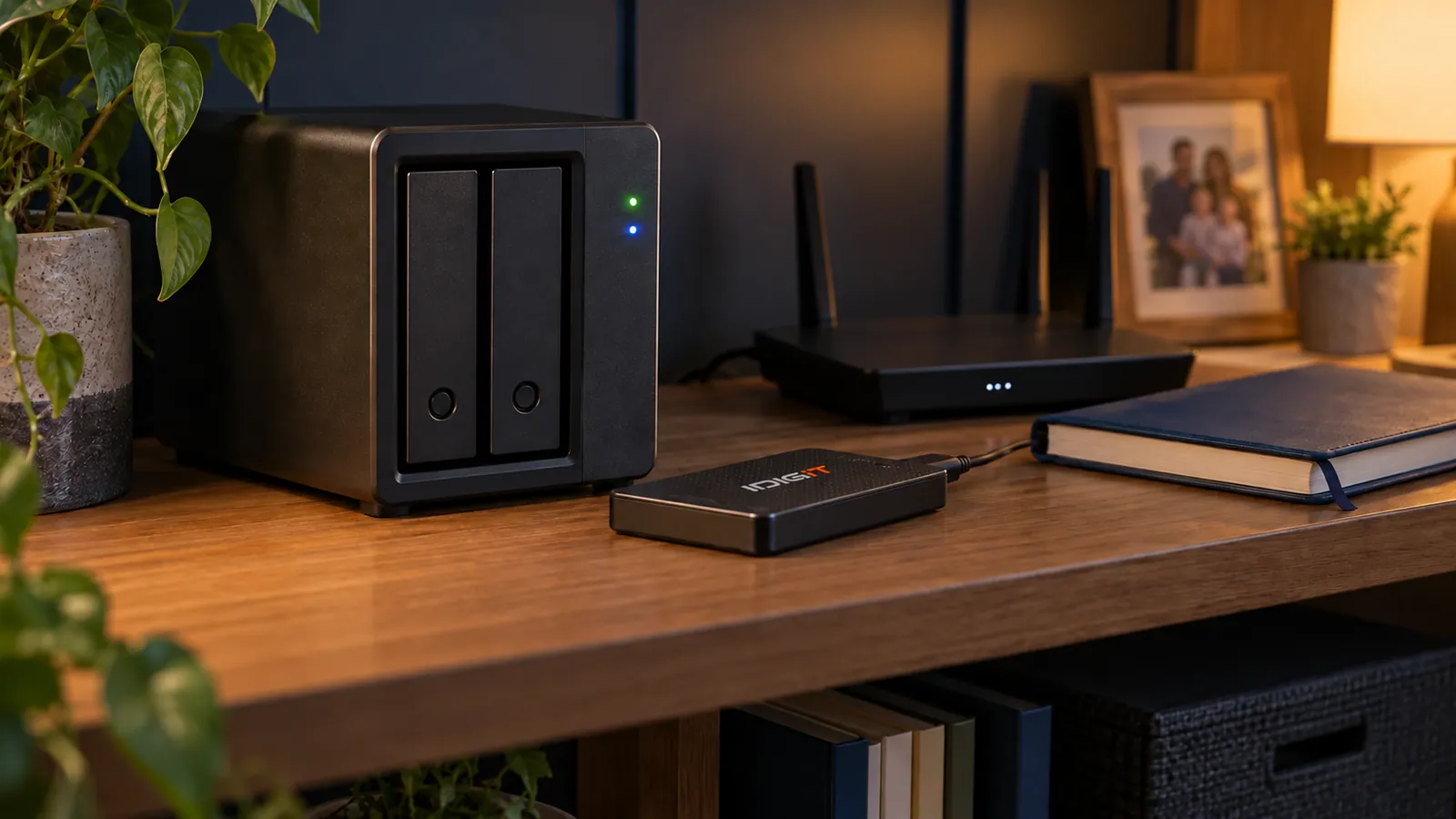 Configuração residencial de backup e autenticação em dois fatores