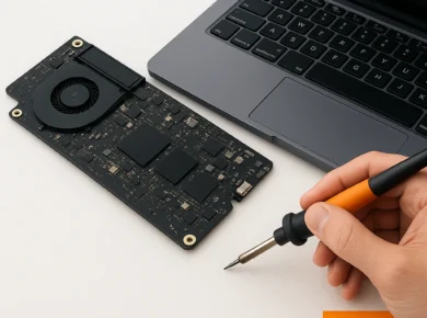 reparo de placa lógica em MacBook