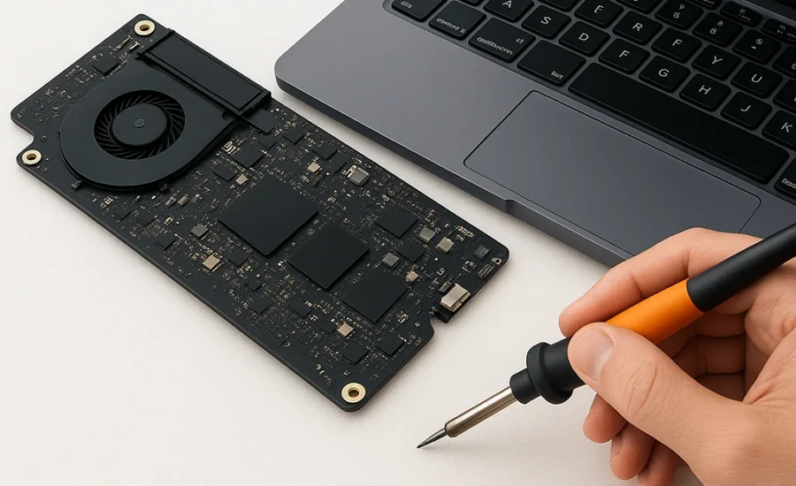 reparo de placa lógica em MacBook